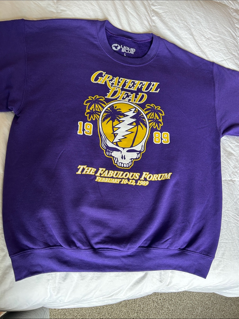 Liquid Blue Purple Graphic Crewneck Sweatshirt